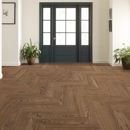 Anderson Tuftex European Ash Herringbone Biscotti Hardwood Room Scene
