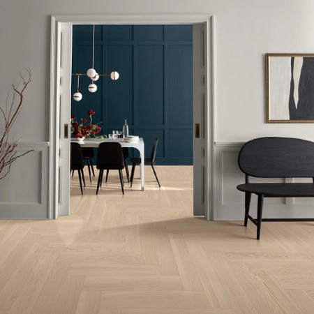 Anderson Tuftex European Ash Herringbone Bistro Hardwood Room Scene