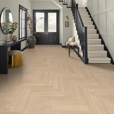 Anderson Tuftex European Ash Herringbone Plaza Hardwood Room Scene