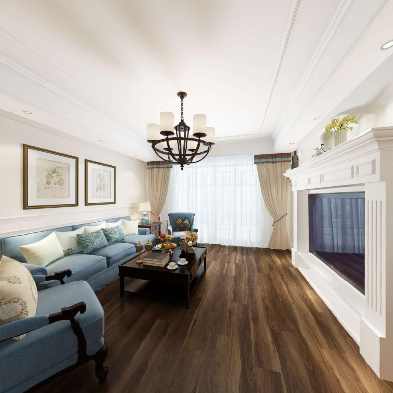 Artisan Hardwood Innova WPC Appalachian Walnut Vinyl Room Scene