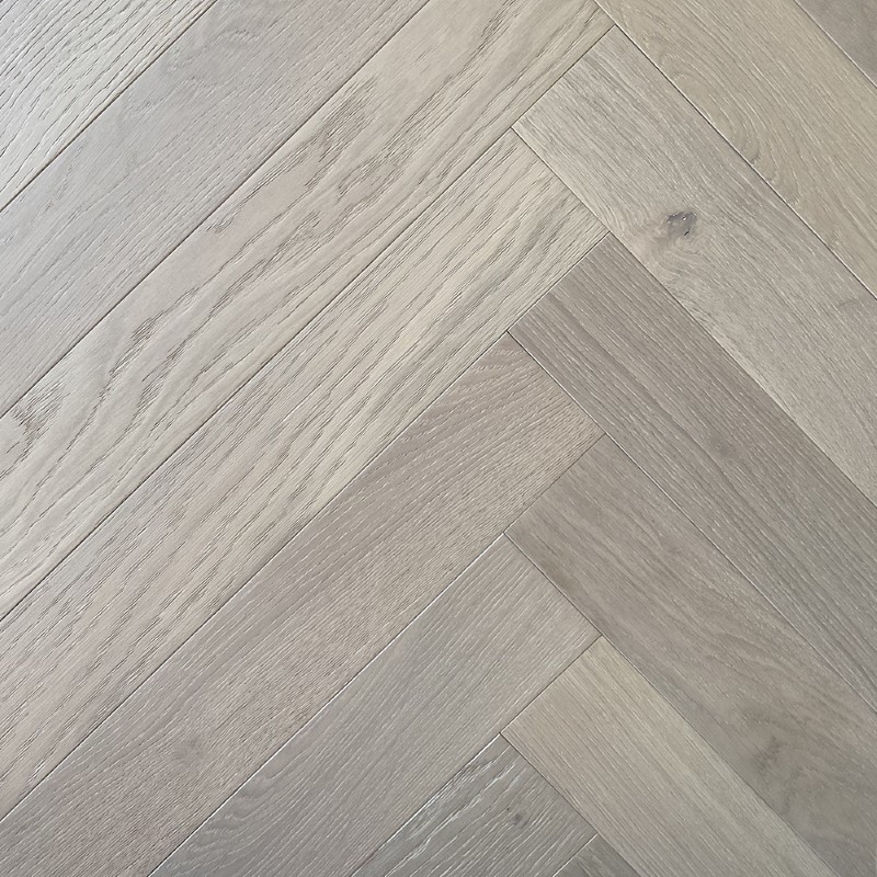 Bel Air Floors Herringbone Collection Frost Wood Hardwood