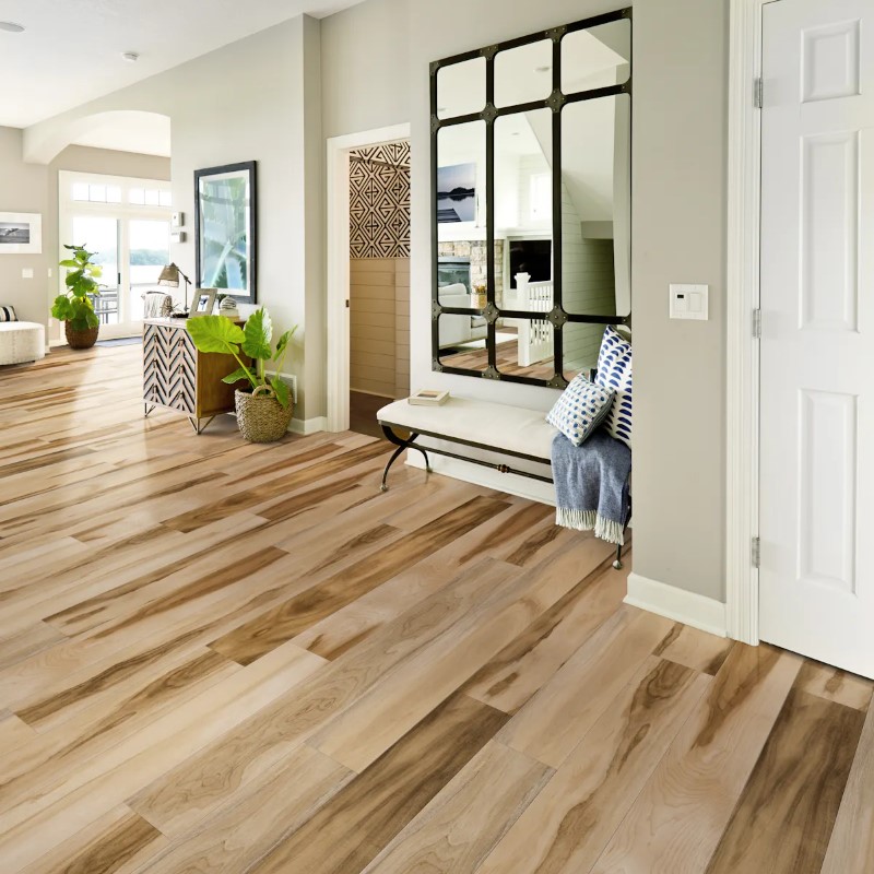 Cali Floors Windandsea Low Tide Huntington Hickory Vinyl Room Scene