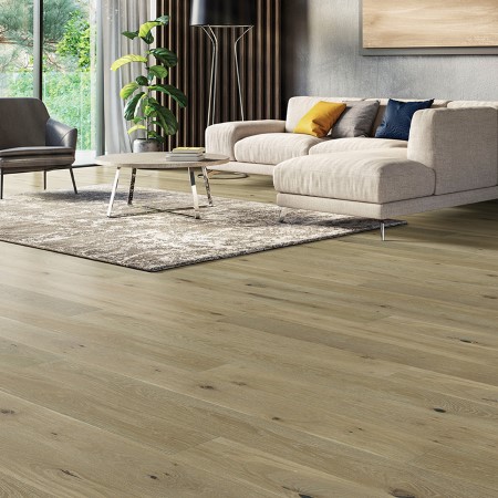 DM Flooring Paladio French White Oak Barley Hardwood Room Scene