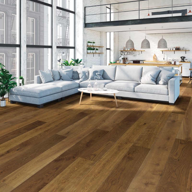 DM Flooring Paladio French White Oak Bartlett Hardwood Room Scene