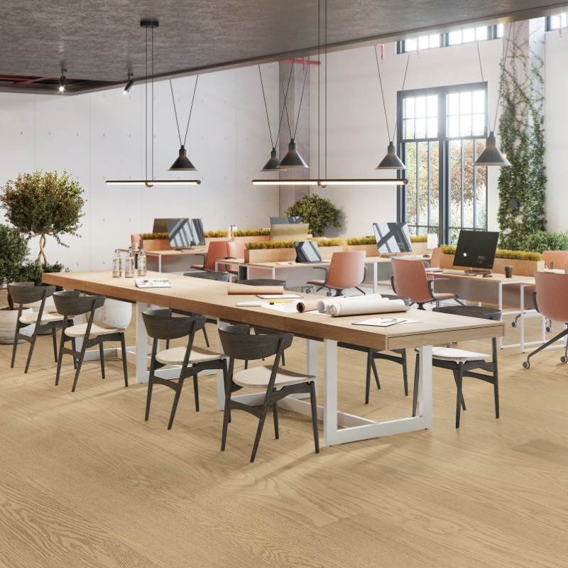 Dukes Group Legacy Almond Hardwood Room Scene