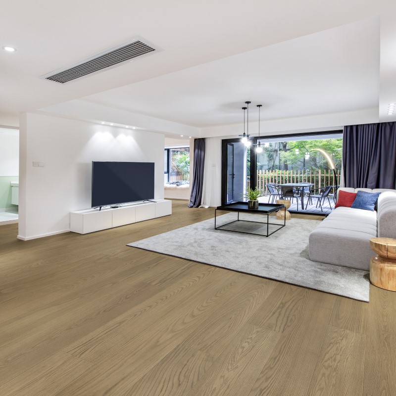 Dukes Group Signature Hazel Hardwood Room Scene