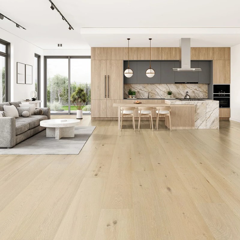 En Bois Flooring Brittany Sand Castle Hardwood Room Scene