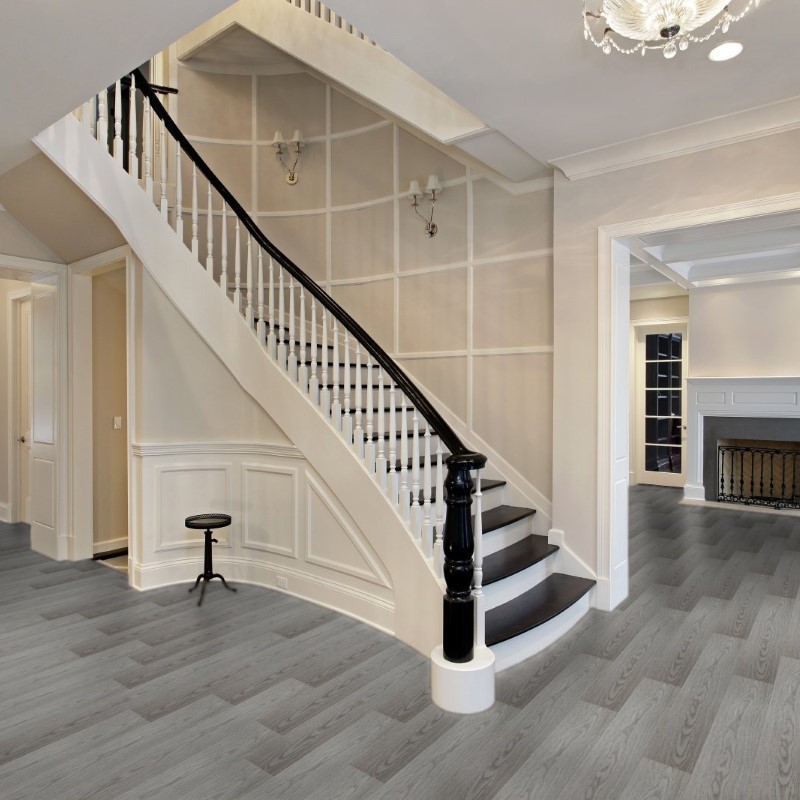 Eternity Flooring Ready+Lock+Go Gris Washed Oak Vinyl Room Scene