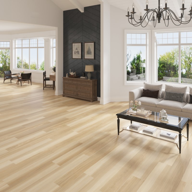 Gaia Floor White Collection Natura Hickory Laminate Room Scene