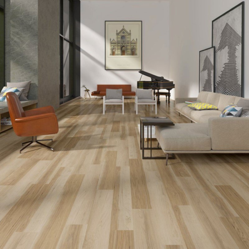 Gaia Floor White Series American Hickory Vinyl Room Scene