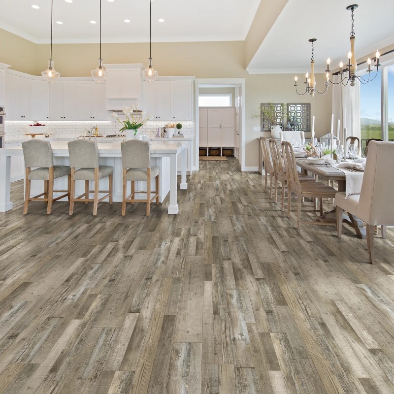 Lux Floors Glenn Manor Driftwood Vinyl Room Scene