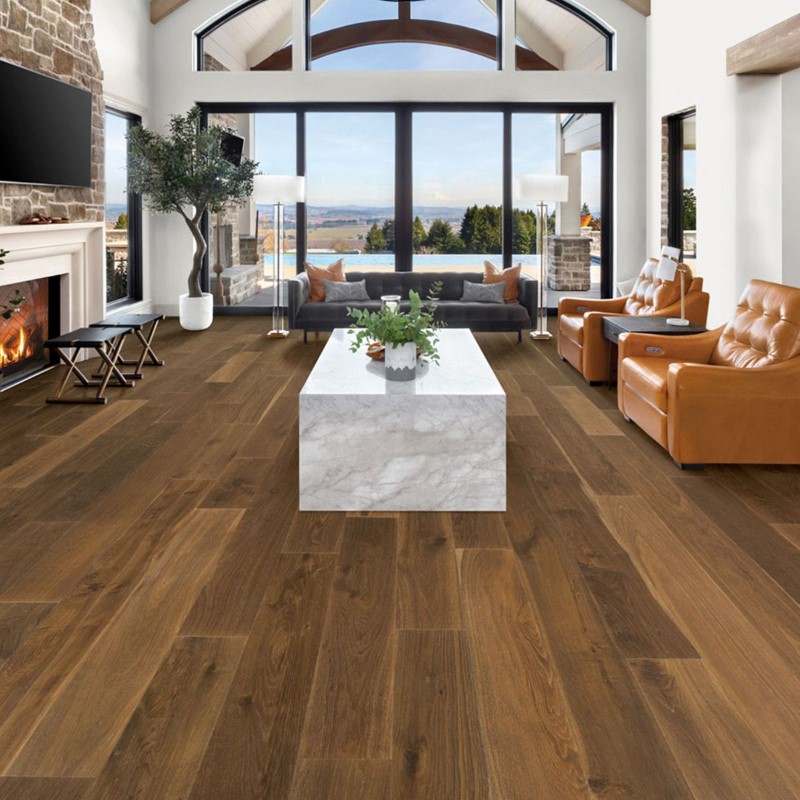 Mission Collection Avaron Ultra Saddle Rock Hardwood Room Scene