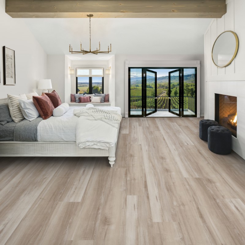 Mission Collection Cortana Maxx Fairview Taupe Vinyl Room Scene