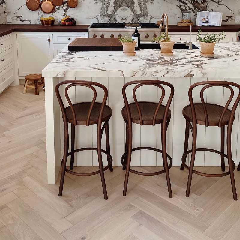 Monarch Plank Hardwood Lago Herringbone Como Hardwood Room Scene