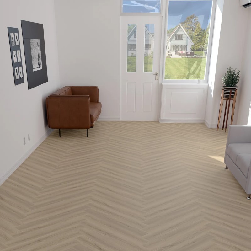Pacific Direct Industries Poseidon Herringbone Morpheus Laminate Room Scene