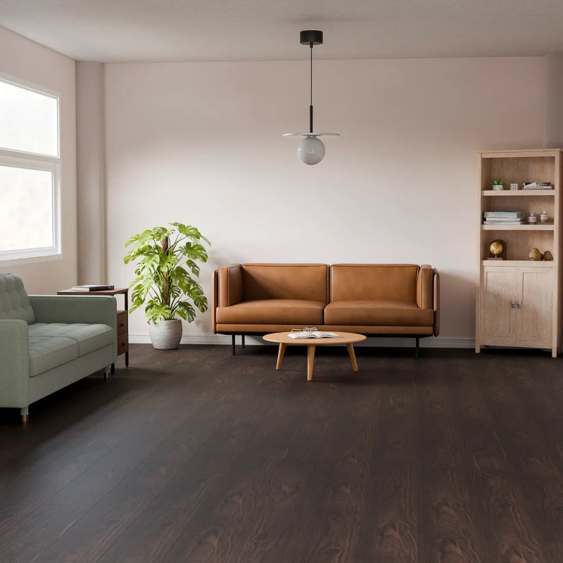 Pacific Direct Industries Viva Las Vegas Desert Walnut Vinyl Room Scene