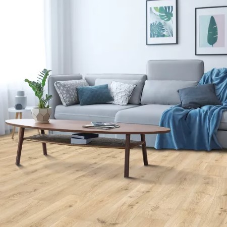 Quick Step NatureTek Plus Vestia Fawn Oak Natural Laminate Room Scene