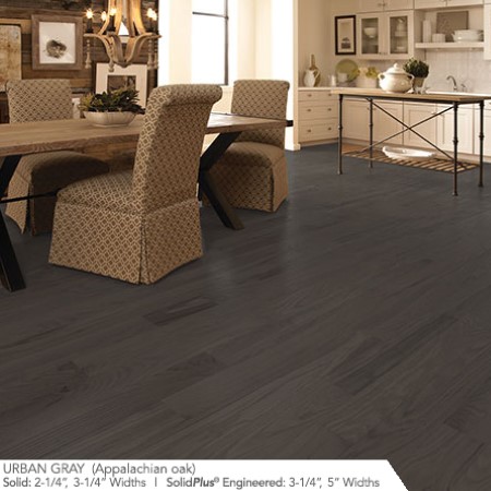 Somerset Hardwood Classic Urban Gray Hardwood Room Scene