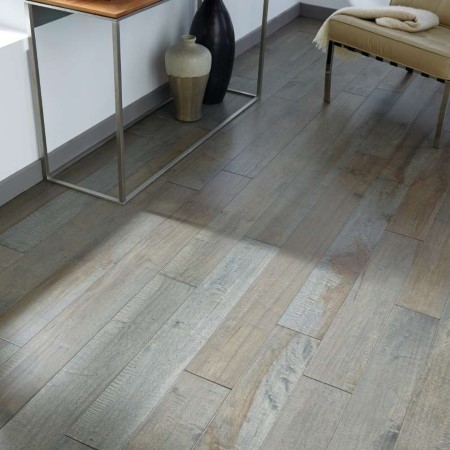 Somerset Hardwood Hand Crafted Ocean Gray Hardwood Room Scene