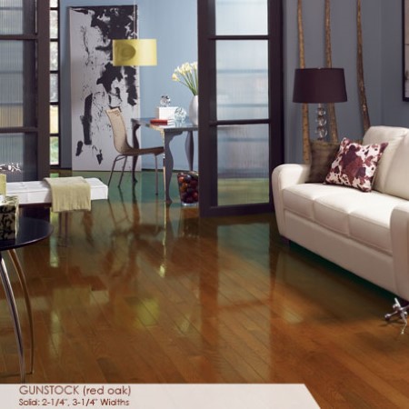 Somerset Hardwood High Gloss Gunstock Hardwood Room Scene