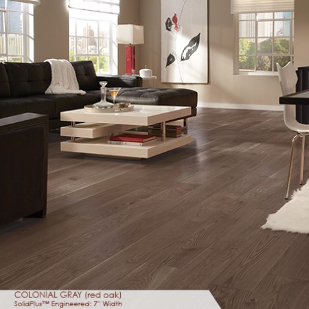 Somerset Hardwood Wide Plank Colonial Gray Hardwood Room Scene