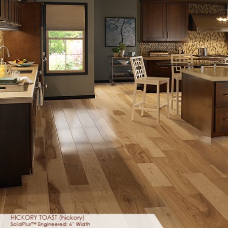 Somerset Hardwood Wide Plank Hickory Toast Hardwood Room Scene