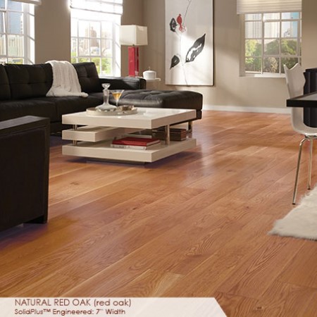 Somerset Hardwood Wide Plank Red Oak Natural Hardwood Room Scene